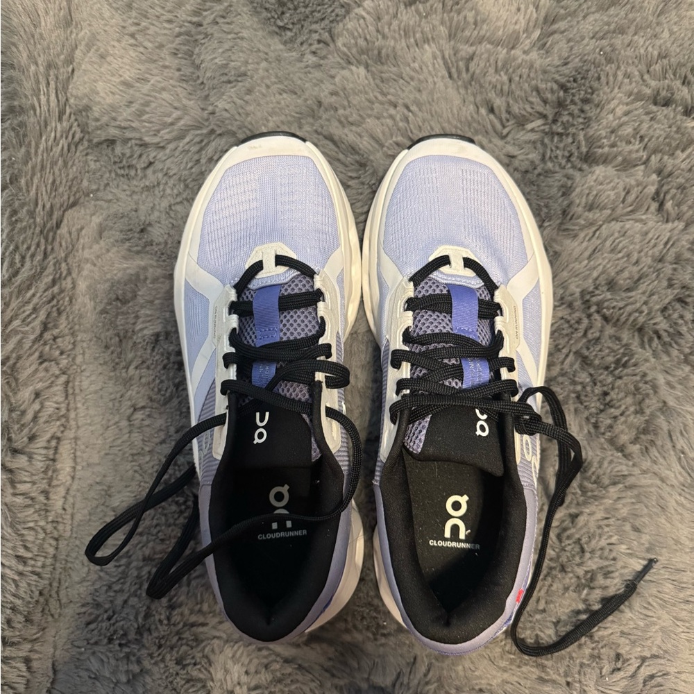 On Cloudrunner Running Shoes - Purple and White